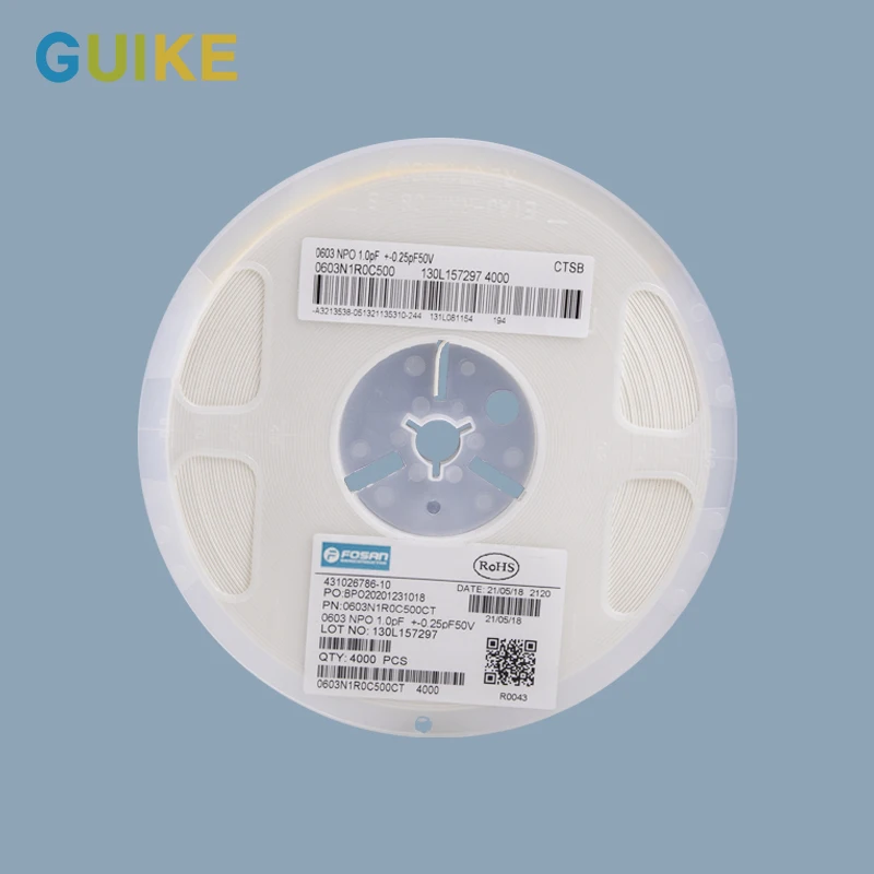 0603 NPO 1.0pF +-0.25pF 50V Plate Smd Sell Bulk Scrap All Size Capacitor MLCC Capacitor Battery Ceramic Super Capacitor Chip