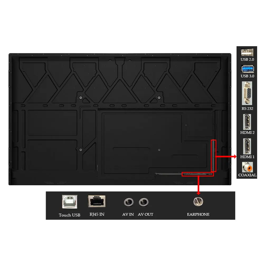 Qtenboard 65/75/85/86/100/110 Inch Smart Board Interactive Whiteboard 20 Points Interactive Touch Panel Interactive Board