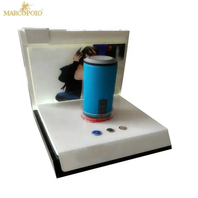 Gold Supplier Customized Elegant Acrylic Counter Speaker Display Loudspeaker Stand