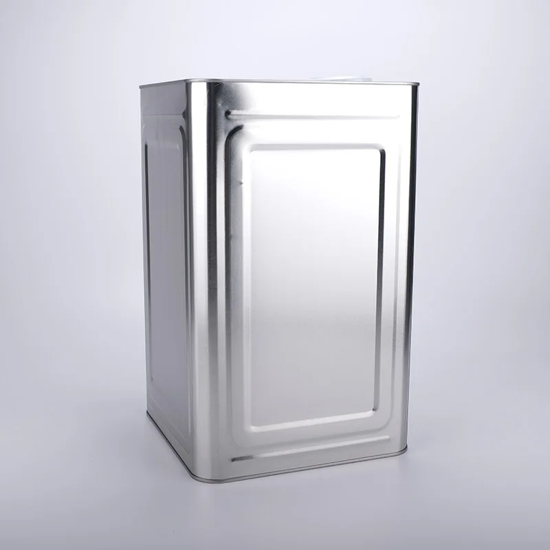 20L printed metal square tin can with handle for chemical oil and paint glue gasoline