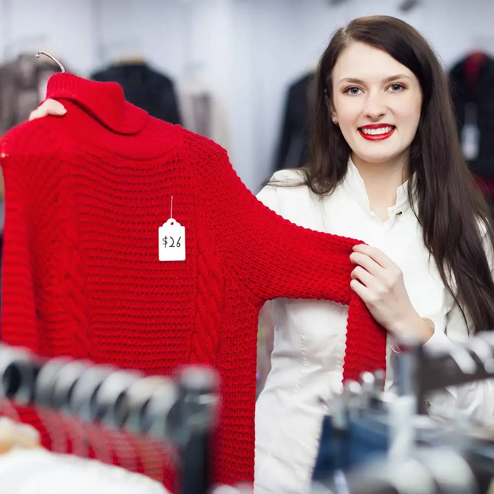 Custom Design Clothing handbag Paper Jewelry Hang smooth ropeless Price Tag