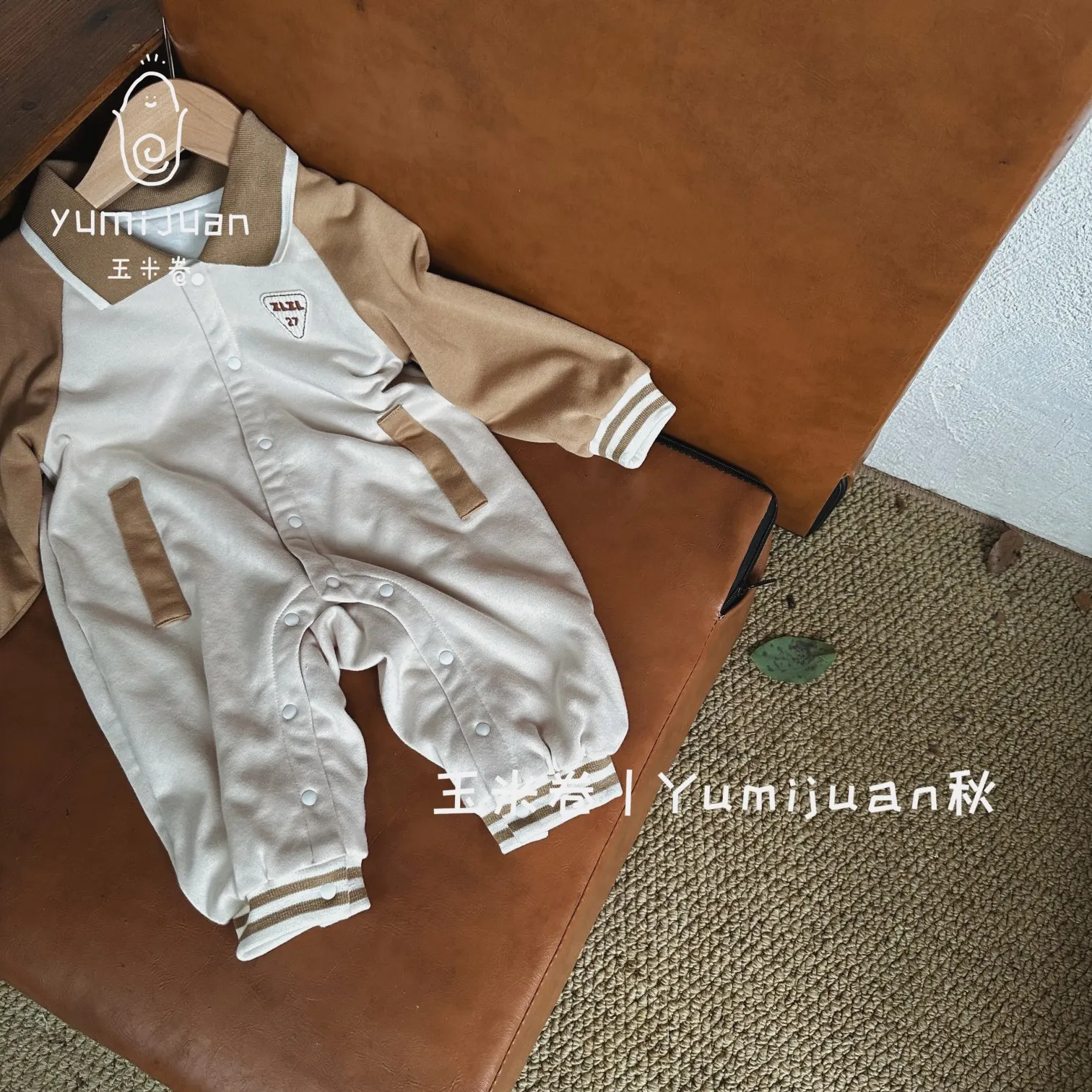 2024 новая одежда для мальчиков ползания и отдыха удобная Двухпанельная цветная с карманами младенцев/малышей