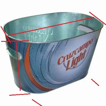 
Wholesale custom print metal tin ice bucket for cold beer or beverages 