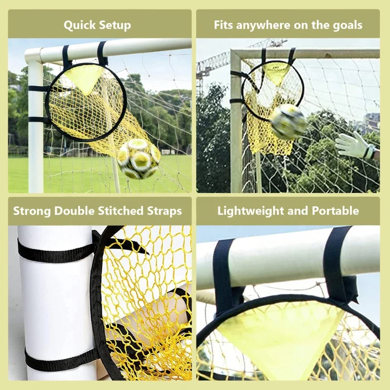 HOW TRUE High Quality Football Training Target Net Lightweight Portable Soccer Goal Practice Net For Younger Teens Corner Shoot