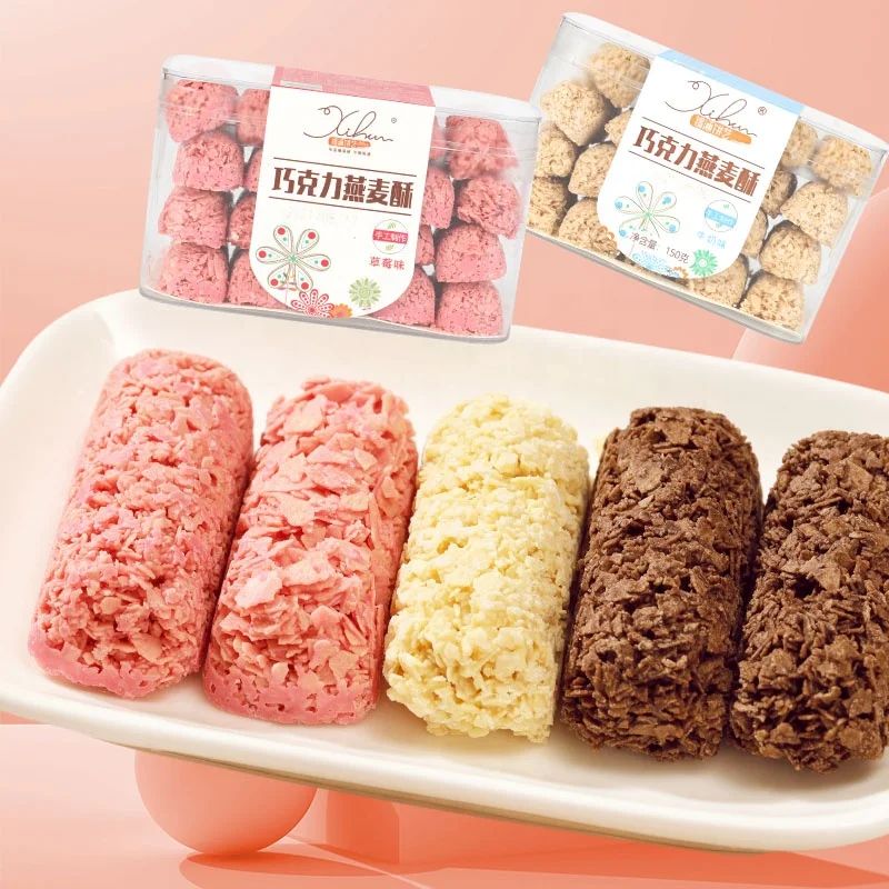 Хрустящая овсянка со вкусом маття, сменная пища для завтрака, питательные Кондитерские снэки