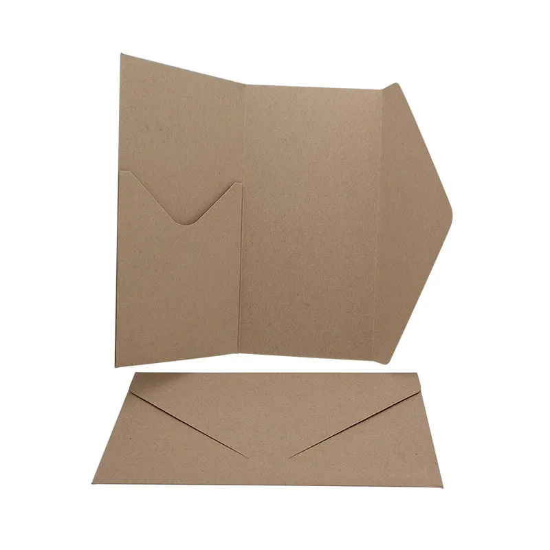 Новые Роскошные крафт-карманные бумажные конверты и открытки официальный деловой конверт