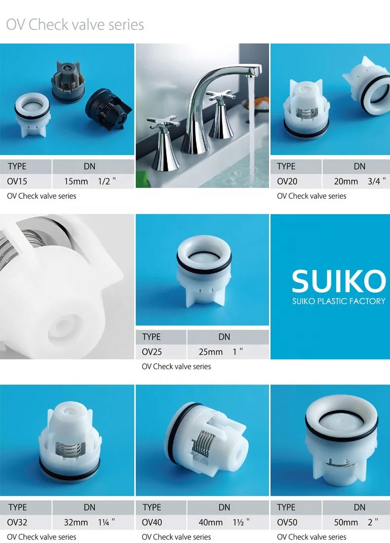 DN10 Plastic One-Way Angle Valve Faucet Water Pipe Check Valve with Anti-Backflow Core Durable DN10 Check Valve Core