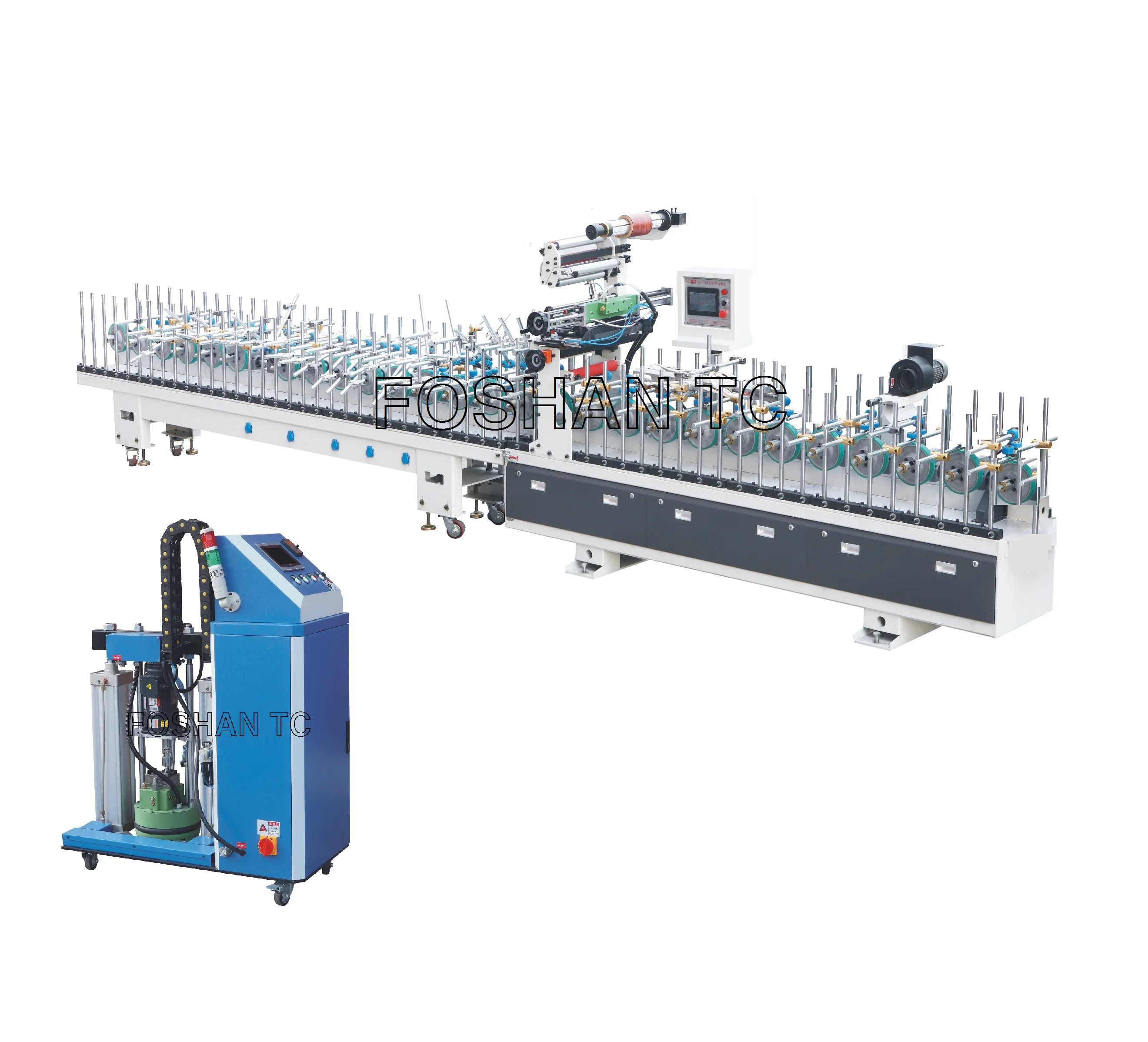 Full Functional Wood WPC UPVC Window Door Frame Wrapping Machine