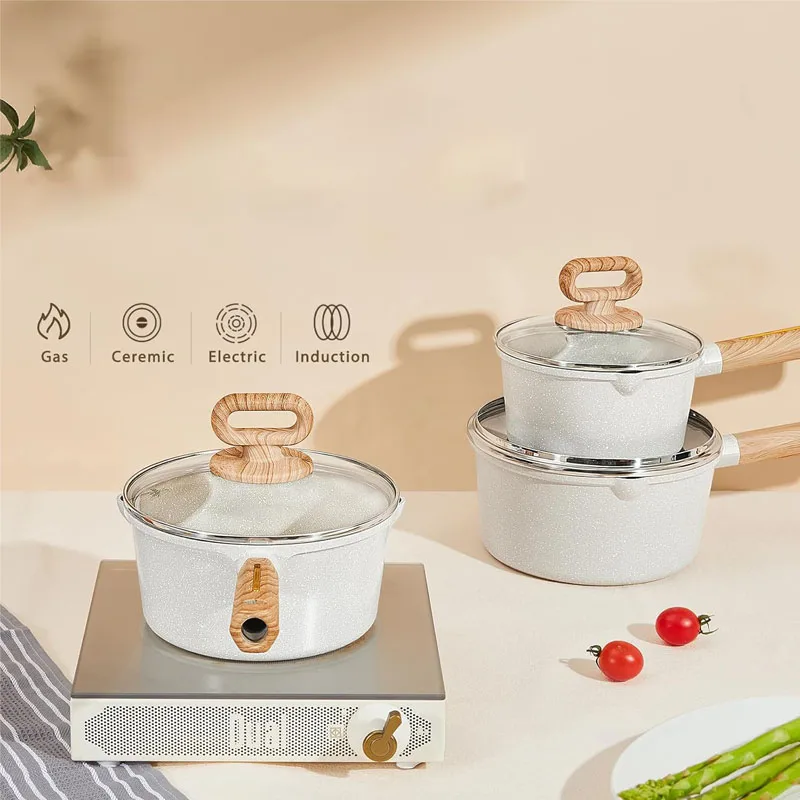 9 pieces nonstick cookware sets, granite cookware, cast aluminum pan set, pots set, casserole, fry pan