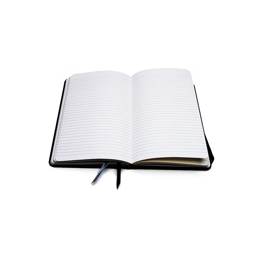 Small Volume Wholesale Simple Black Business Bandage Notepad High Quality Cheap Custom Paper  Ruled Line Branded Notebook