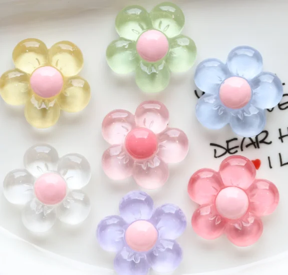 cartoon resin flatback resin flowers wholesale bulk charms for jewelry making bracelets diy hair bow decorations