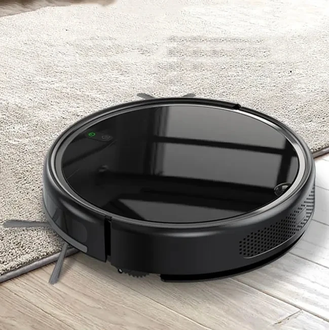Infrared Navigation Robot Vacuum Cleaner Automatic Cleaning Wet Dry Function with HEPA Filter EU/US Plug for Household Hotel Use