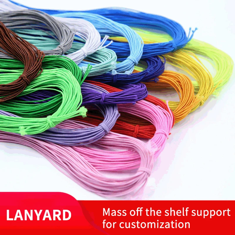 Factory Wholesale 2Mm 3Mm 4Mm 5Mm Custom Braided Round Polyester Elastic Cord Rope Rubber Latex Cord