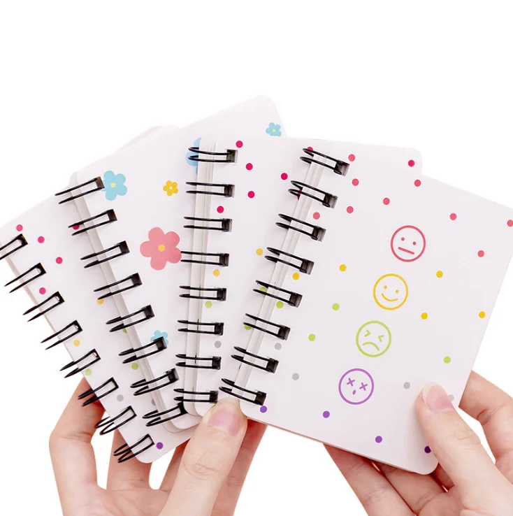 
8 Ring Binder Notebook in Summer STOCK A7 Leather Colors for Girls Pink Mini Yellow Bag Green Gift Cover Business 