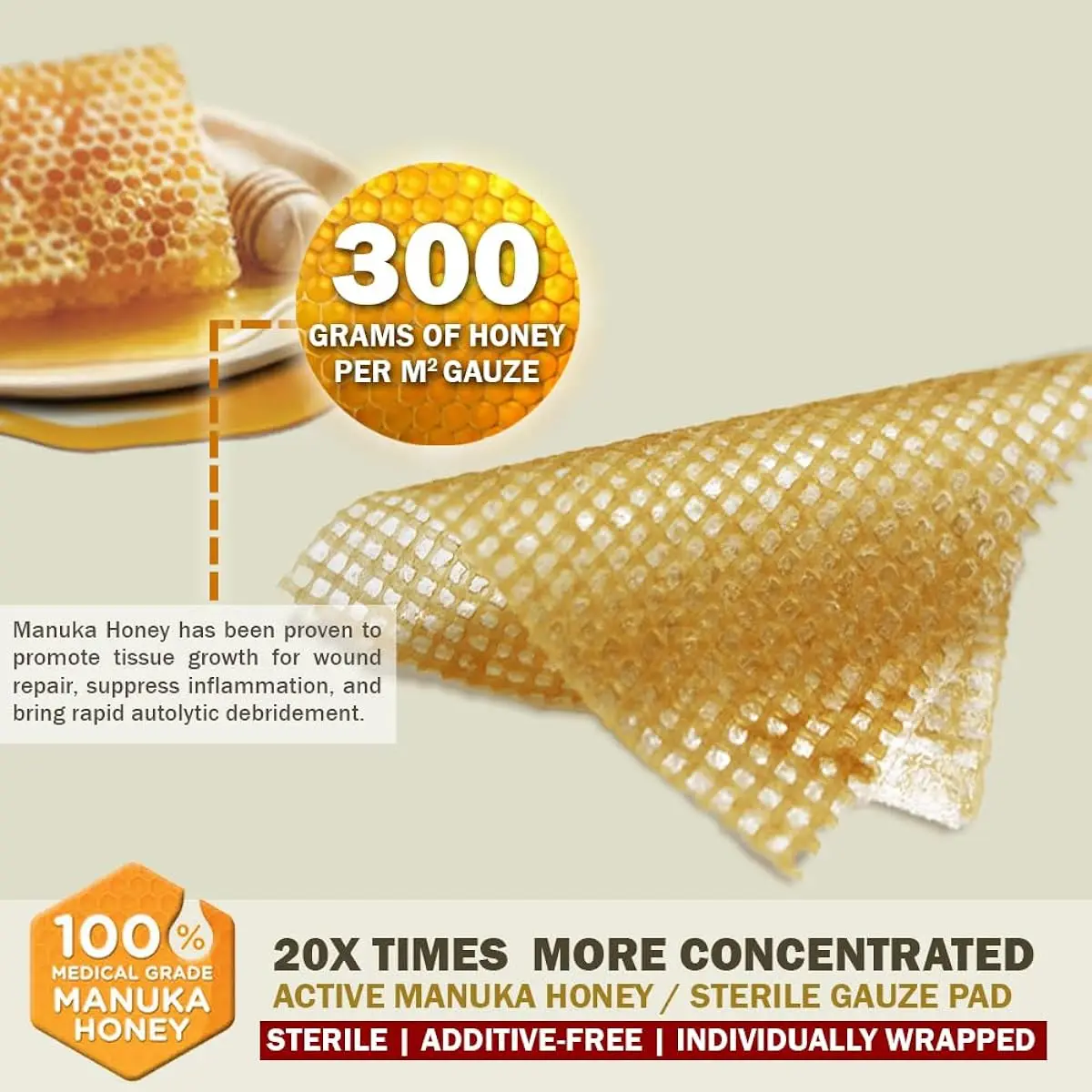 New Zealand Manuka Honey Gauze Dressing