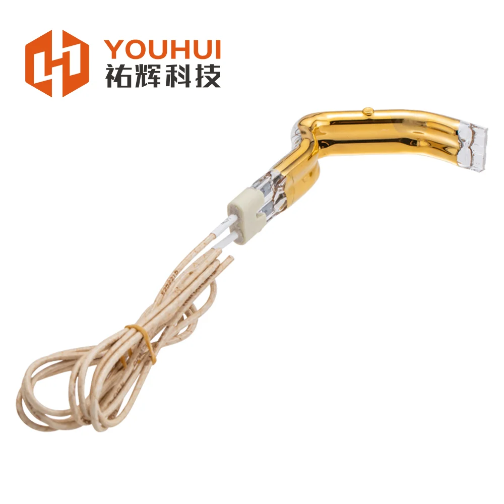 Short wave twin tube halogen lamp L-type Industrial oven equipment heating tubes