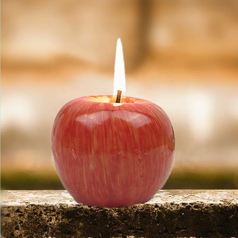 
Apple shape chritmas gift handmade scented candles for wedding gift photo 