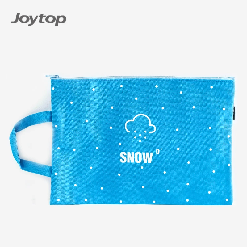  Joytop 7091 оптовая продажа узор погоды Размер A4 ткань Оксфорд папка для файлов сумка на молнии с