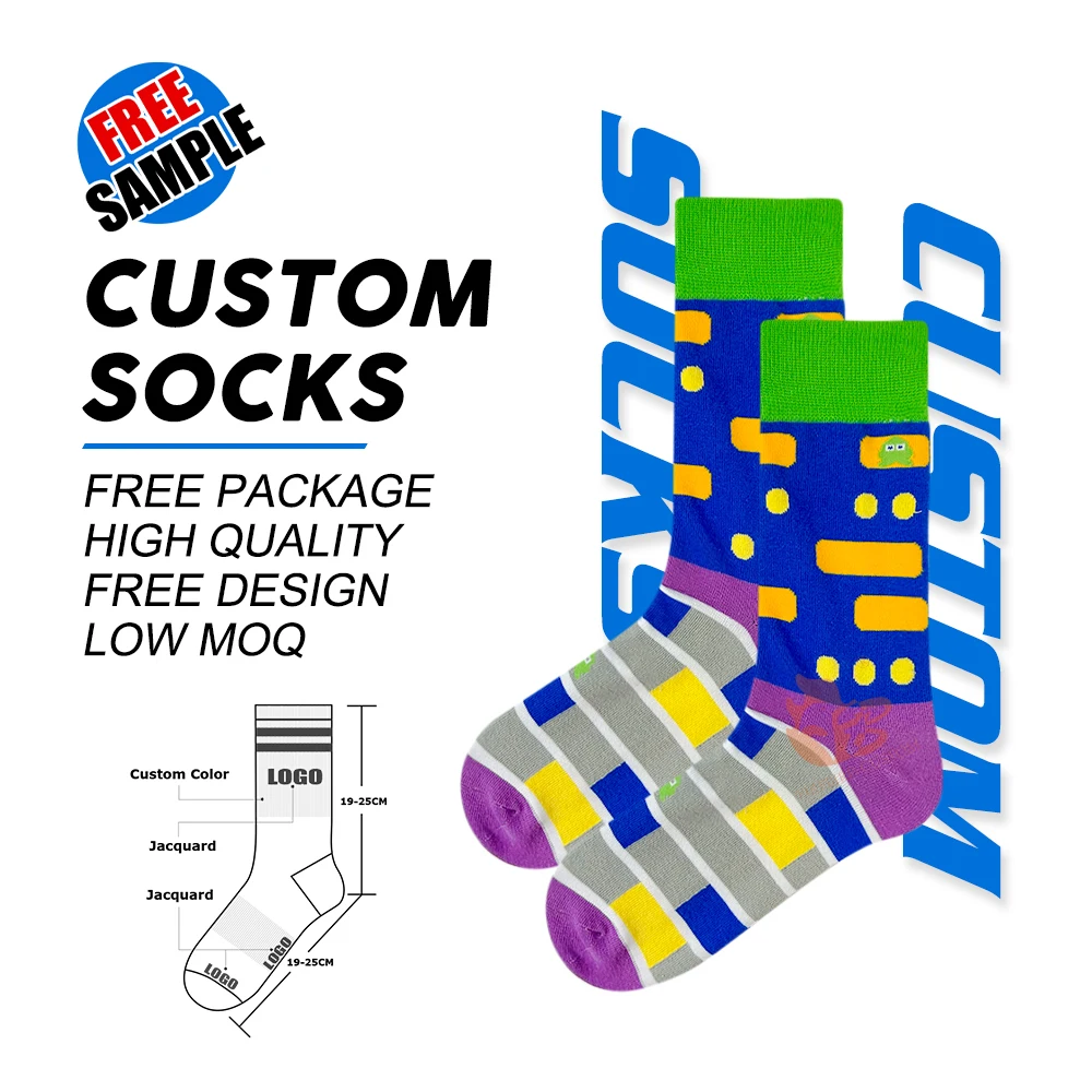 OEM Design Funny Men Dress Socks Custom  High Quality Socks Casual Crew Tube Cotton Socks for men