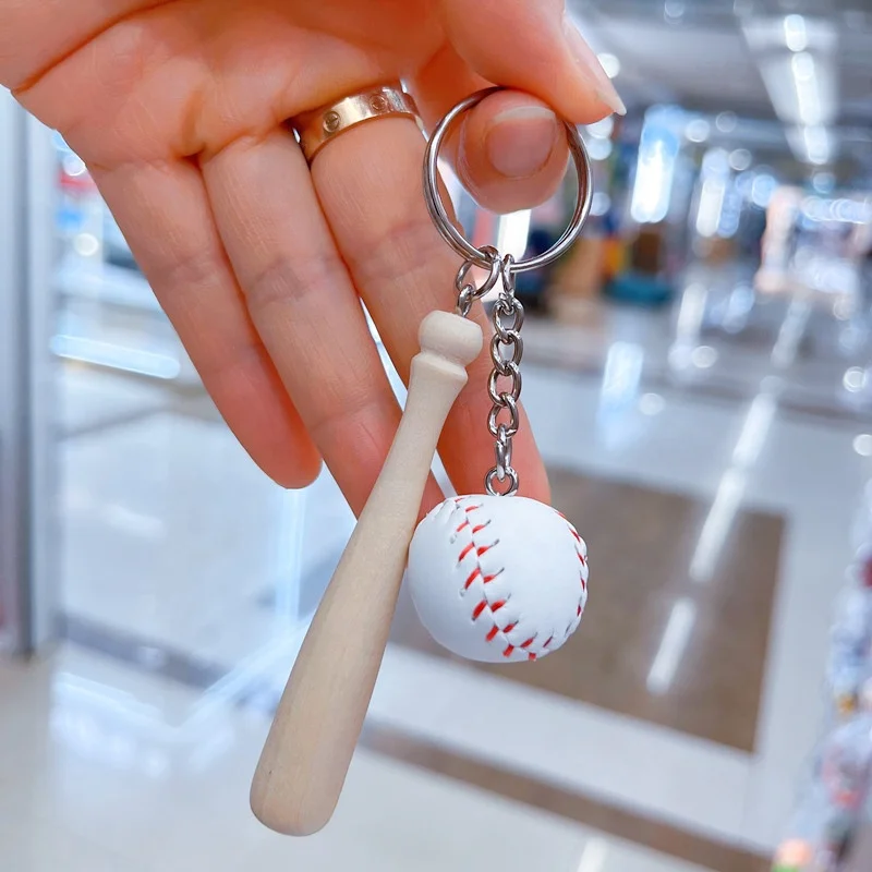 Hot Selling Mini Baseball Bat Key chain Sports Souvenir Mini Softball Key Ring Key Chain