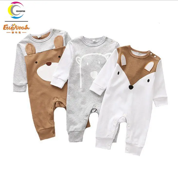 High quality 100% cotton baby romper with lovely 3D pattern design