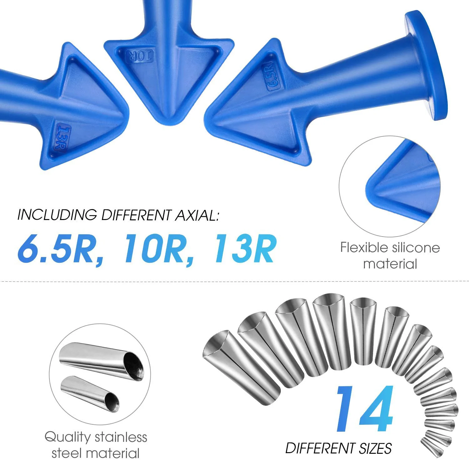 
17 reusable caulking nozzle stainless steel sealing finishing agent silicone nozzle accessories tile seam scraper 