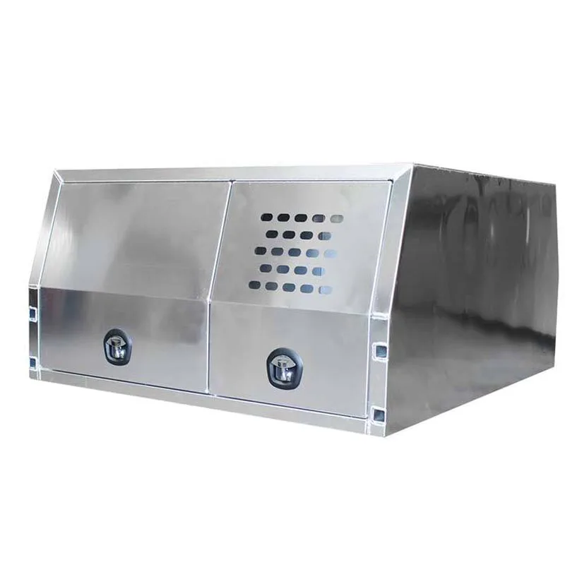 lamax factory Custom Dual Aluminium Diamond Checker Plate Ute Dog Boxes Truck Toolbox