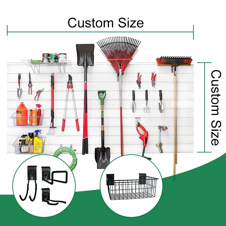 Wholesale Plastic PVC slatwall panel Cladding Slat Wall Organizer Display Panels For Garage And Store Storage