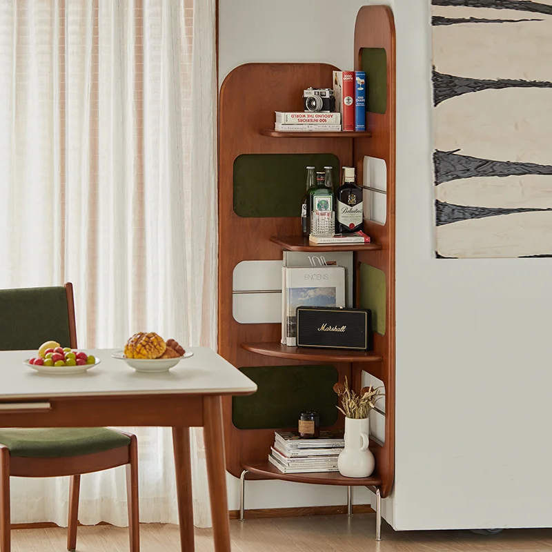 MUU Nordic style display shelves multifunctional shelves for living room wooden corner shelf
