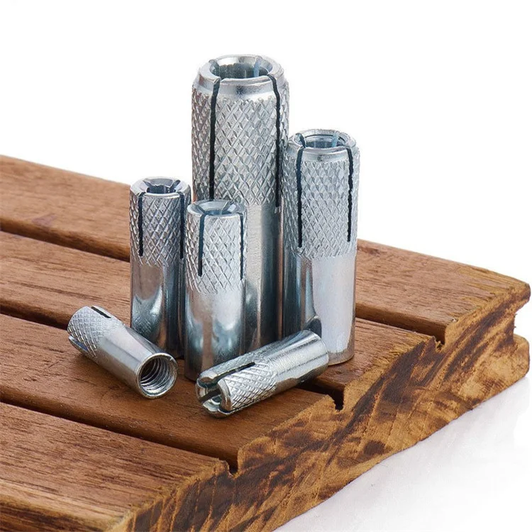 China Professional Supply Concrete Expansion Anchor Bolt M6 Fasteners Blue White Zinc Plated Drop in Anchor