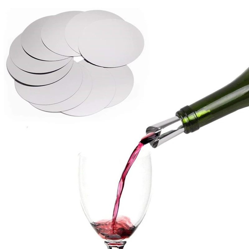 10pcs 12pcs Hot Selling Custom Wine Pour Spout Aluminium Foil Wine Fast Aerator Bottle Pourer Stopper And Drop Drip Stop