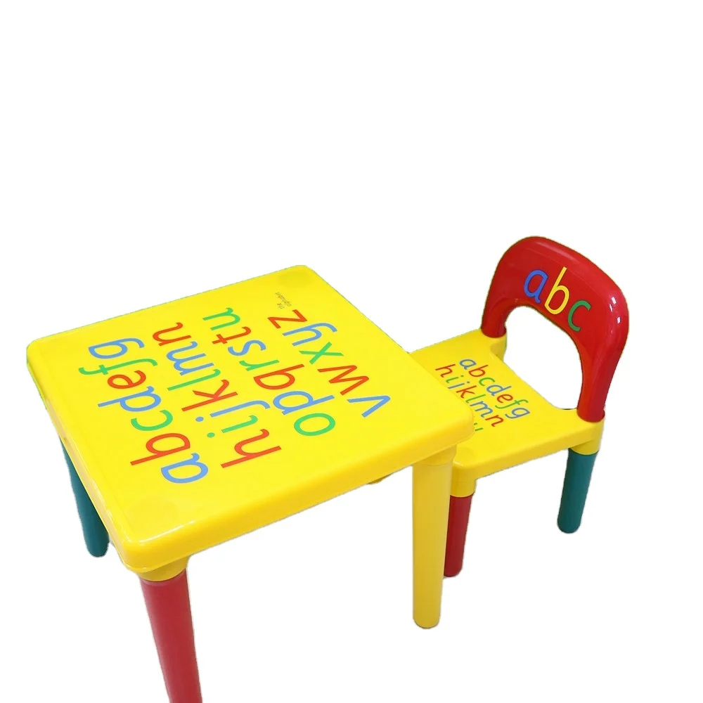 
Amazon Hot sale Children kids Folding Table Chair preschool chair Children kids Plastic Table And Chair Set 