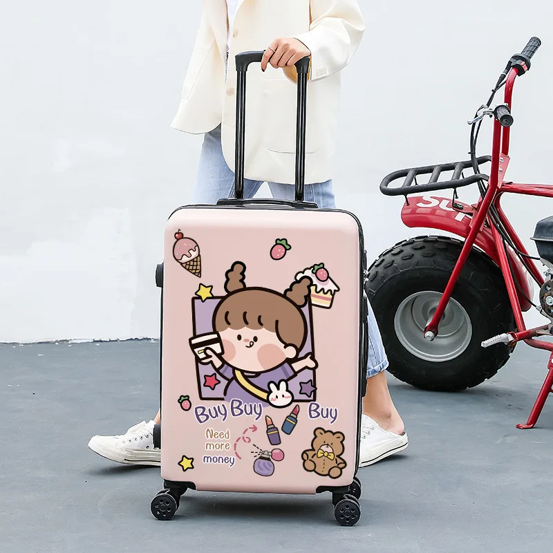 beauty suitcase 3 pcs cheap trolley luggage with retractable wheel fashion trolley shopping bags multi color travelling suitcase