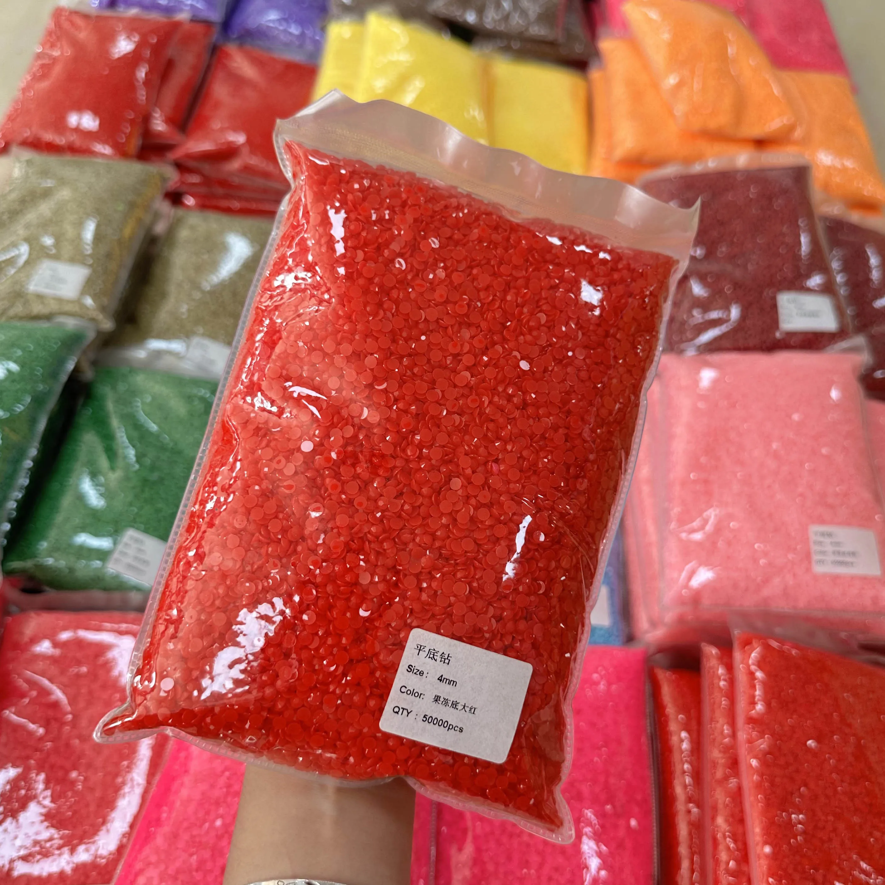 WHATSTONE Crystal Stone Flat Back Resin Soild Resin Jelly AB Rhinestones  For Diy Crafts Decoration