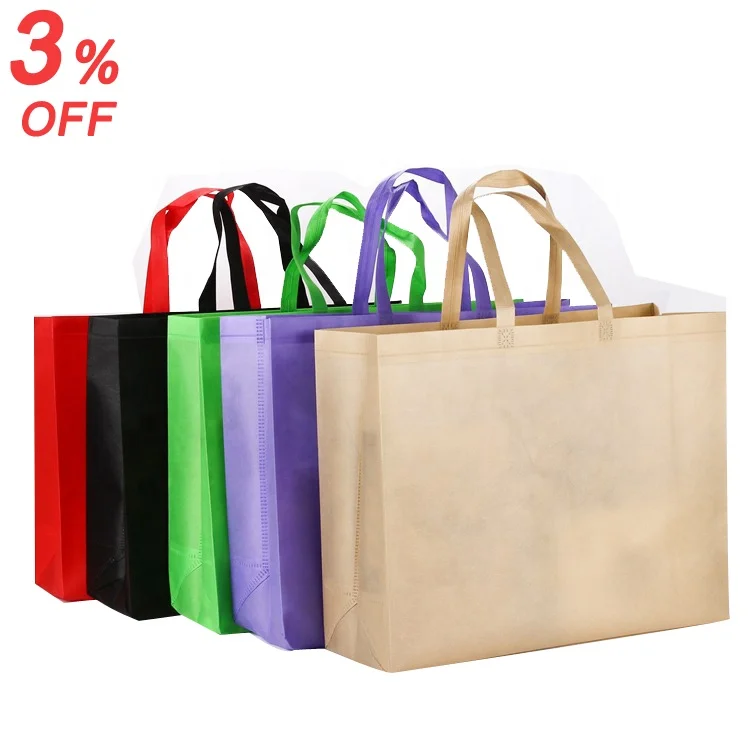 Custom Promotional shopping tote fabric polypropylene laminated pp non woven bags