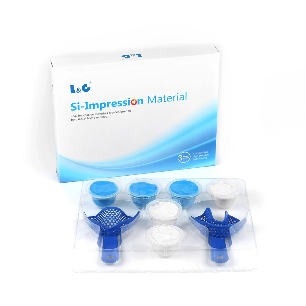 
2019 Best Seller Private Label Dental Products Dental Silicone Impression Material Putty Kit With Metal Impression Tray 