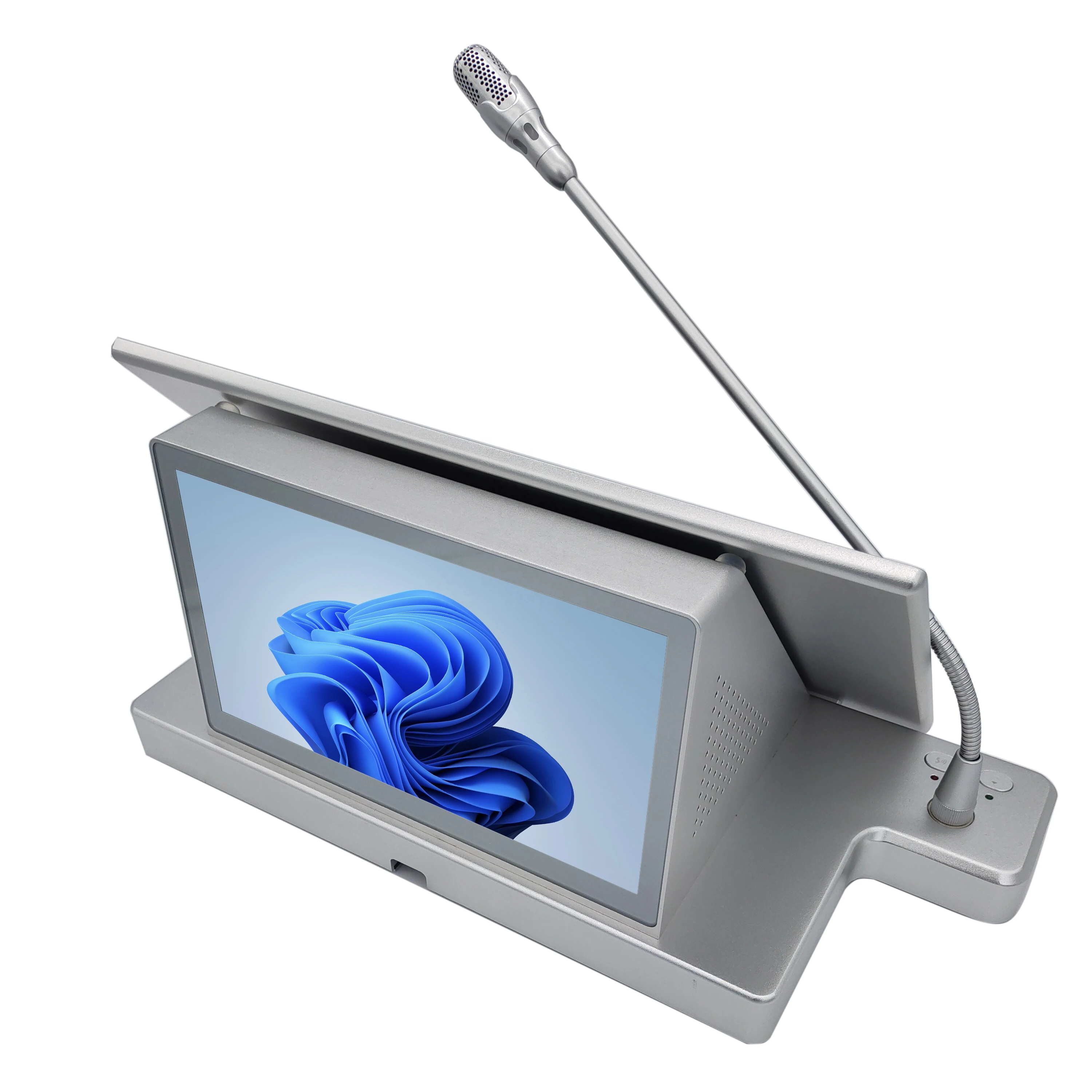 Factory Direct Sale Desk Computer Motorized System Mechanism Flip up Lcd Monitor Lift With Microphone Office Equipment