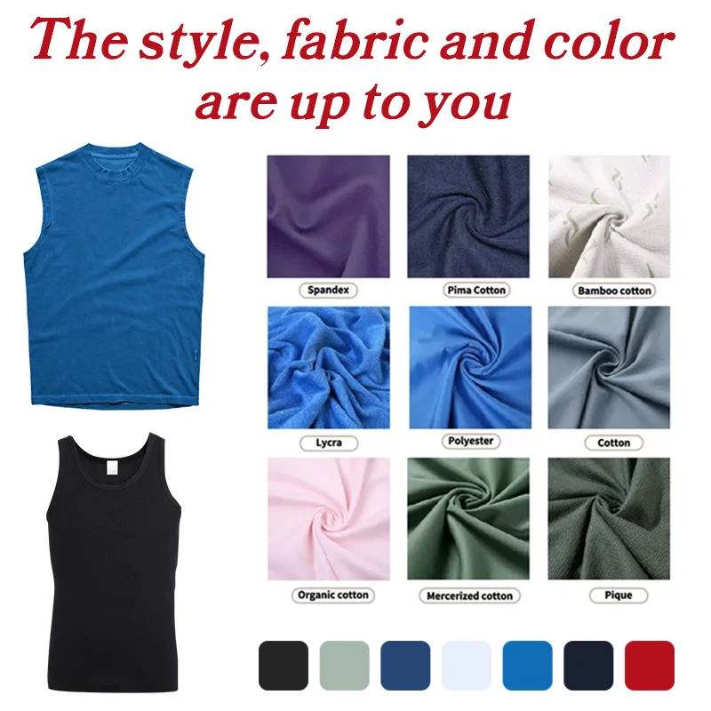 Factory Cheap Custom Logo muscle fit plain Tank Tops sleeveless workout 100% cotton tank top for men