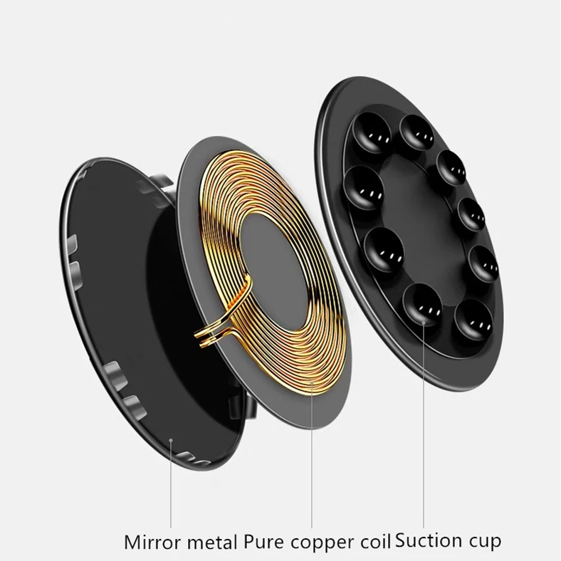 
QI Portable Wireless Charger Wireless Sucker Charger Pad Fast Charging Pad 10W for Samsung Galaxy Note 8 S8 For iPhone XS MAX 