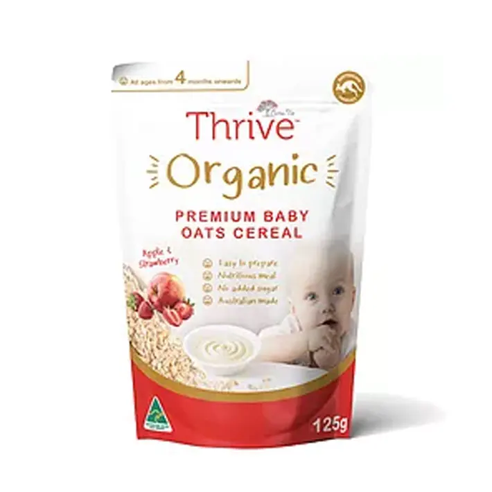 Hot Selling Organic Premium Baby Oats Cereal  Premium cereal with apple & strawberry oat milk powder  baby foods