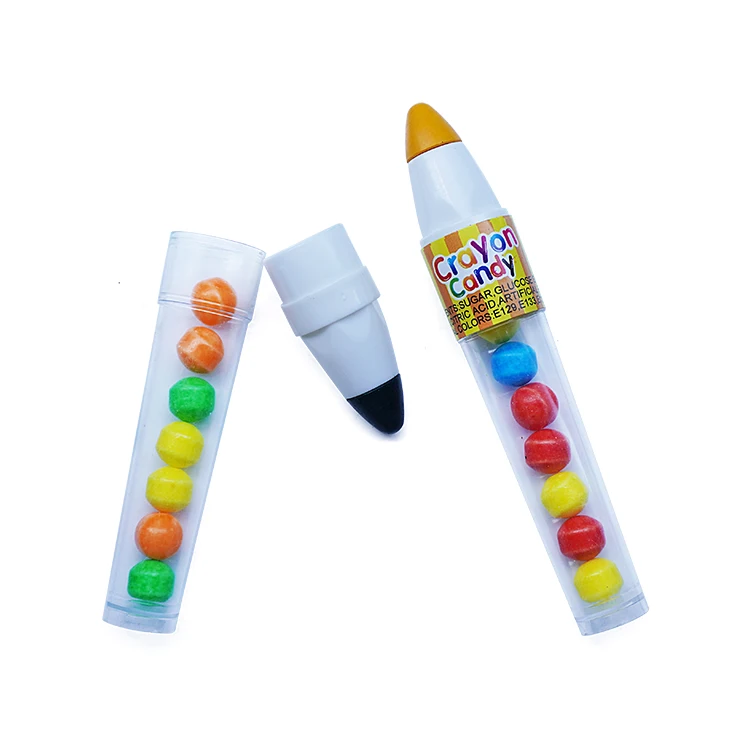 Plastic Crayon Candy Container Toys With 6g Candy Packed by Display Box For Kids Candy Toys