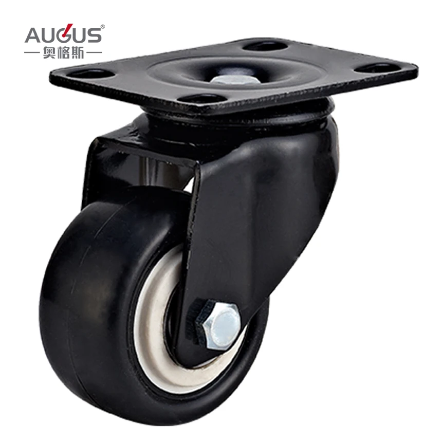 Колесные диски AGS-03 из черного полиуретана с черным лаком, 1,5 дюйма, 2 дюйма, 2,5 дюйма, 3 дюйма, легкое колесо с двойными подшипниками