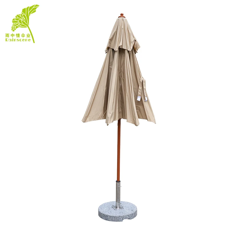 Outdoor High-Quality Windproof Umbrellas Metal Bake Sunshade Premium Garden Patio Umbrella
