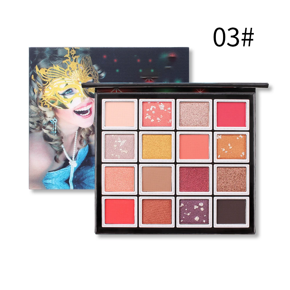 16-color Eye Shadow Eyeshadow Foreign Trade Cross-border Makeup Palette Shimmer Matte Eye Shadow Plate