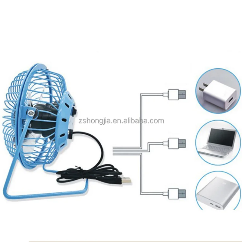 Mini 4 Inch USB desk Fan With 4 metal blade USB floor fan speed control usb desk fan HJ-4UF