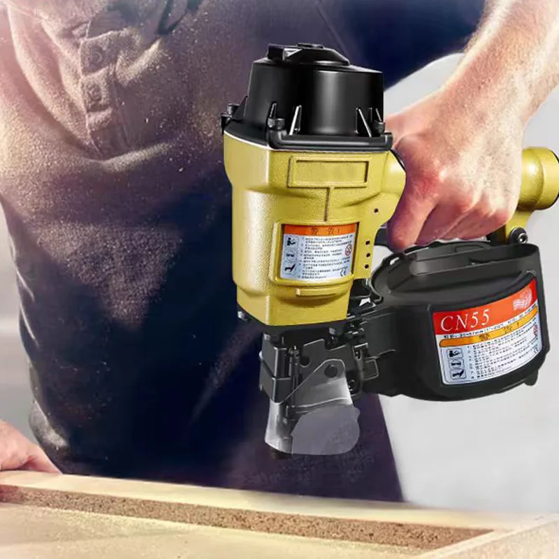 Air Tool Wooden Pallet Pneumatic Coil Nailer Gun CN55 CN70 CN80 CN90 CN100 Coil Nails Gun for Wooden Package