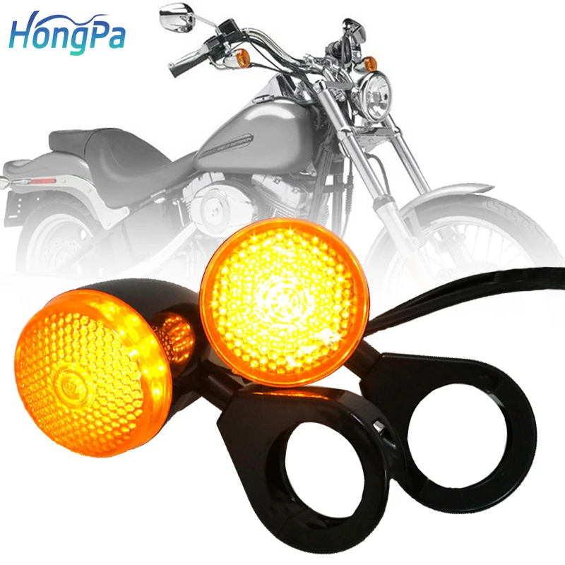 4 Pcs Motorcycle Turn Signal Light Bullet LED Indicator Light Turn Lamp For Harley