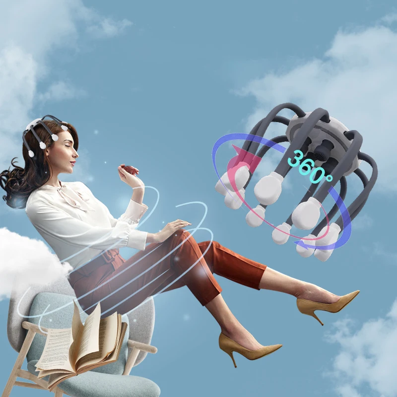 Electric Head Vibration Massage Relax Scalp Promotes Blood Circulation Grows Hair Relieves Fatigue Headache Insomnia