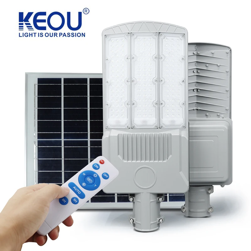KEOU energy-saving street lamp 100W 200W IP65 waterproof solar street light for road