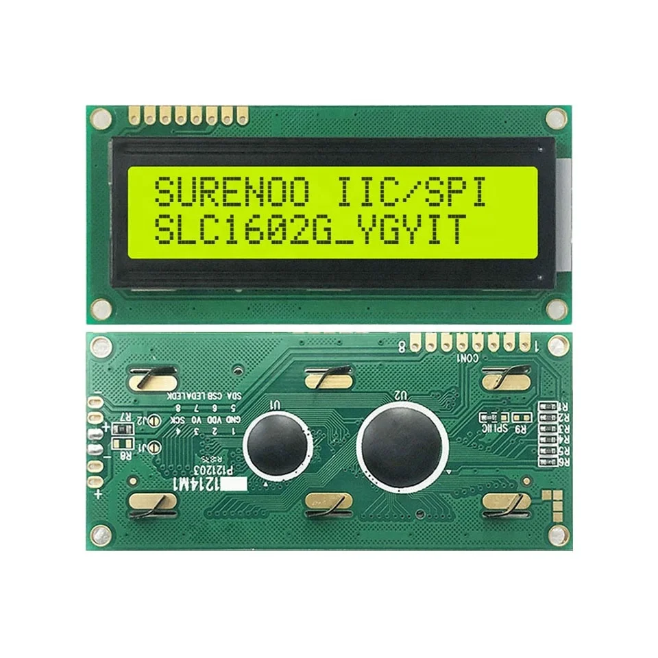 80*36MM Serial I2C/IIC or SPI Interface 162 16X2 1602 Character LCD Module Display Screen LCM AIP31068 with LED Backlight